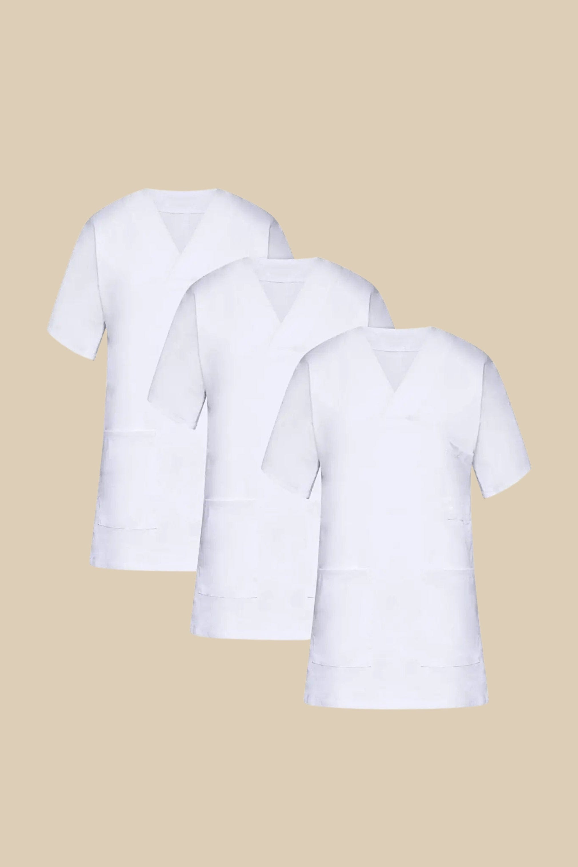 SRC Création Tunique médicale Pack de 3 tuniques médicales femme blanches à col V - 7797F