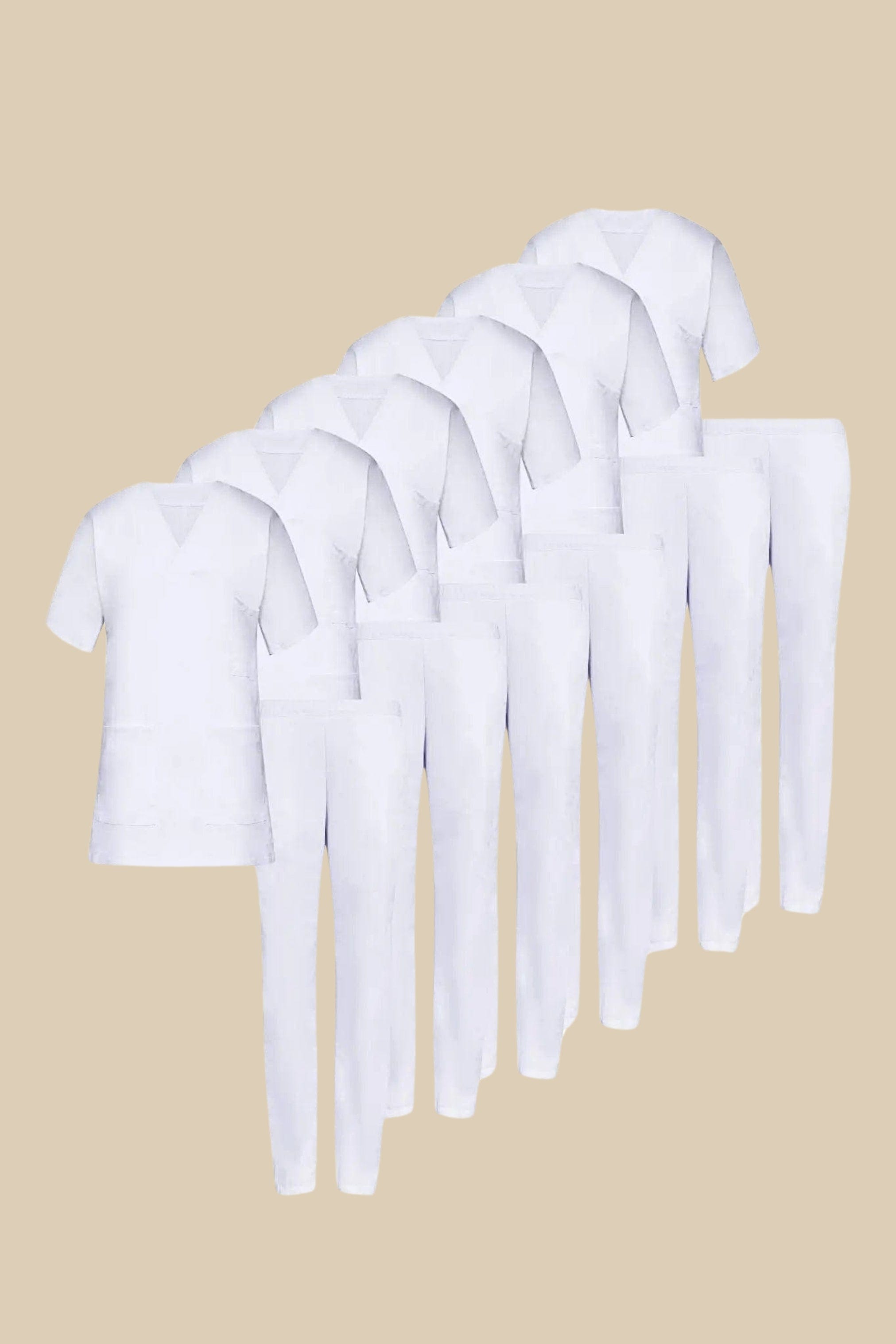 SRC Création Tunique médicale Pack de 6 tuniques médicales Femme à Col V 7797F + 6 Pantalons 1020