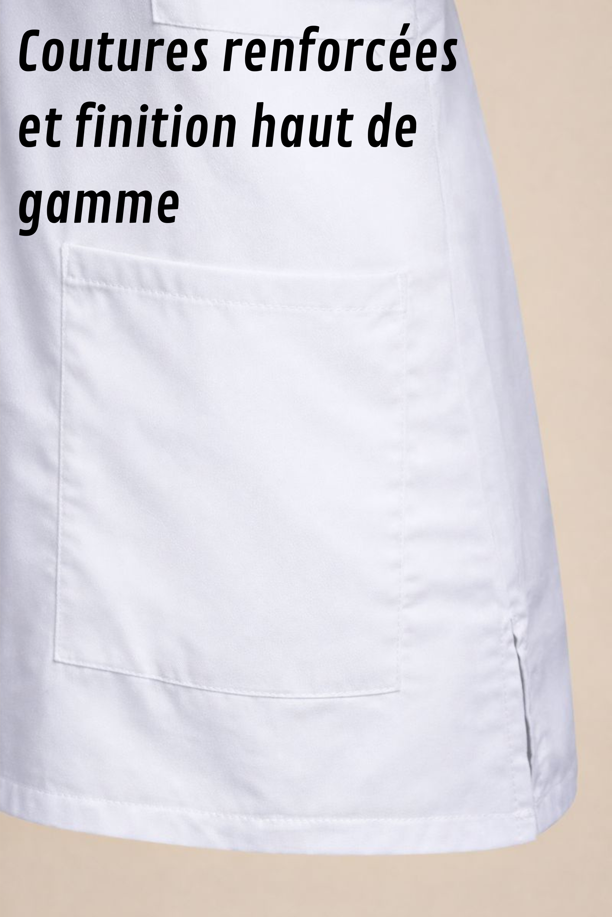 SRC Création Tunique médicale Tunique médicale blanche col V - 7797